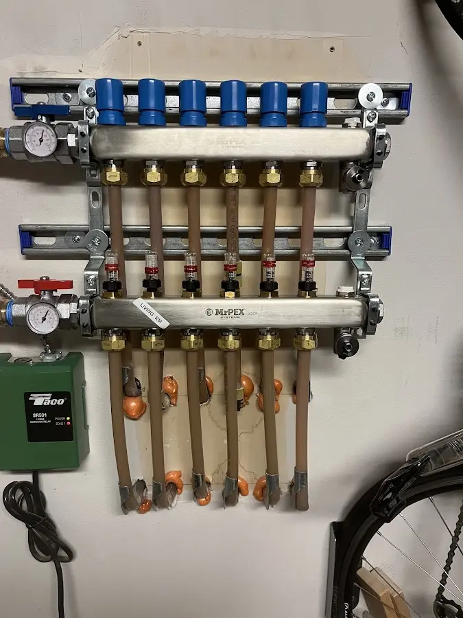 Plumber performing Gas Line Installation at a residential property in Midway South